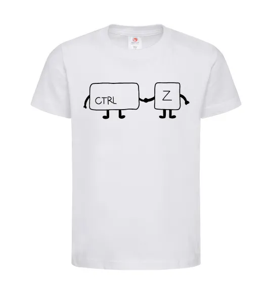 Дитяча футболка Ctrl+Z Білий фото