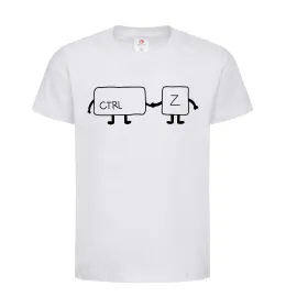 Дитяча футболка Ctrl+Z Білий фото