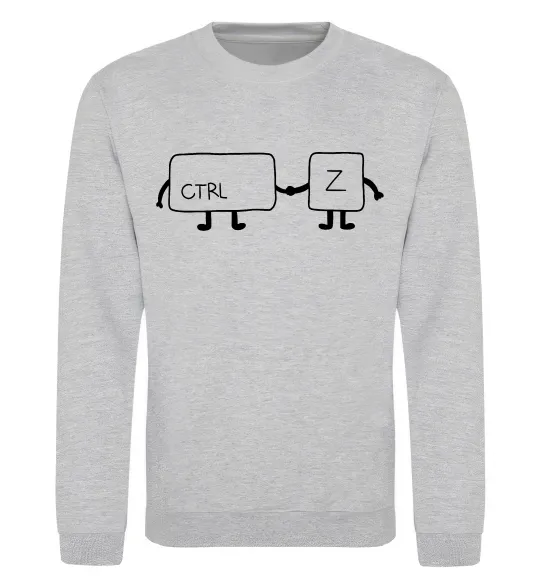 Світшот Ctrl+Z Сірий меланж фото