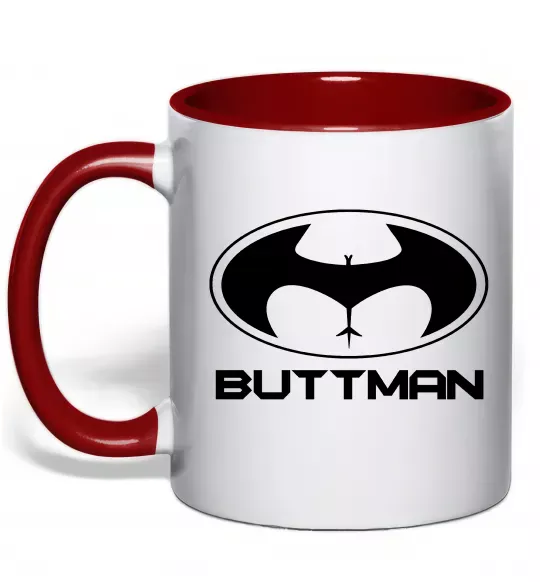 Чашка с цветной ручкой Buttman Красный фото