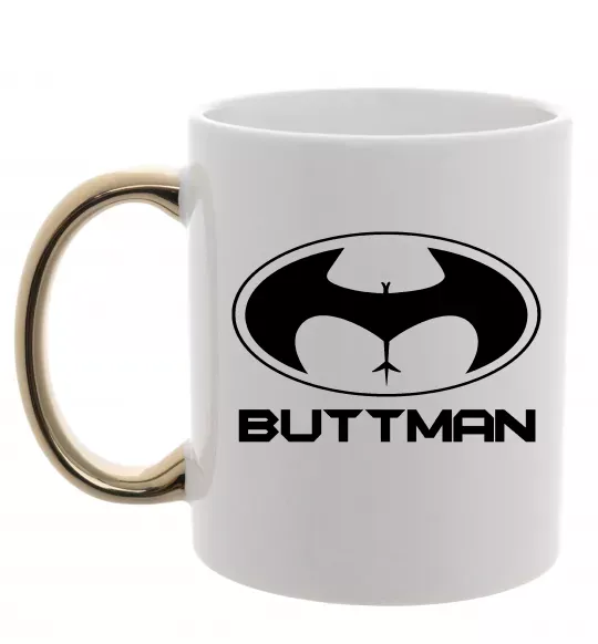 Чашка с цветной ручкой Buttman Золото фото