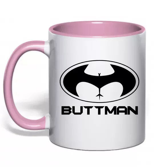 Чашка с цветной ручкой Buttman Нежно розовый фото