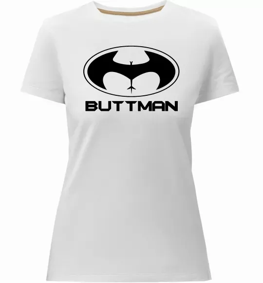 Женская премиум футболка Buttman Белый фото