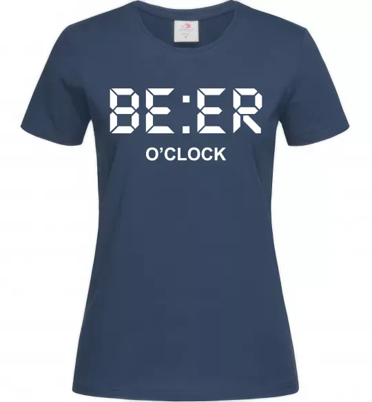Женская футболка BE ER O`clock Темно-синий фото