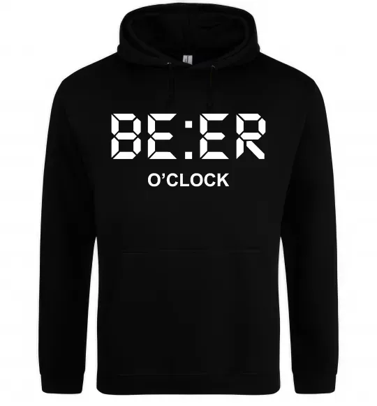 Мужская толстовка (худи) BE ER O`clock Черный фото