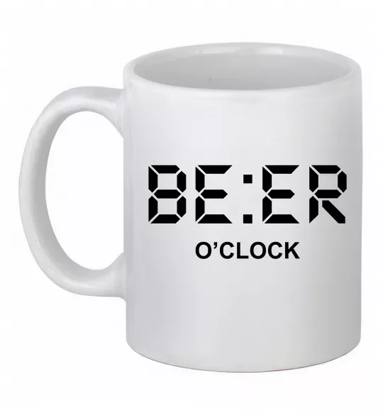 Чашка керамическая BE ER O`clock Белый фото