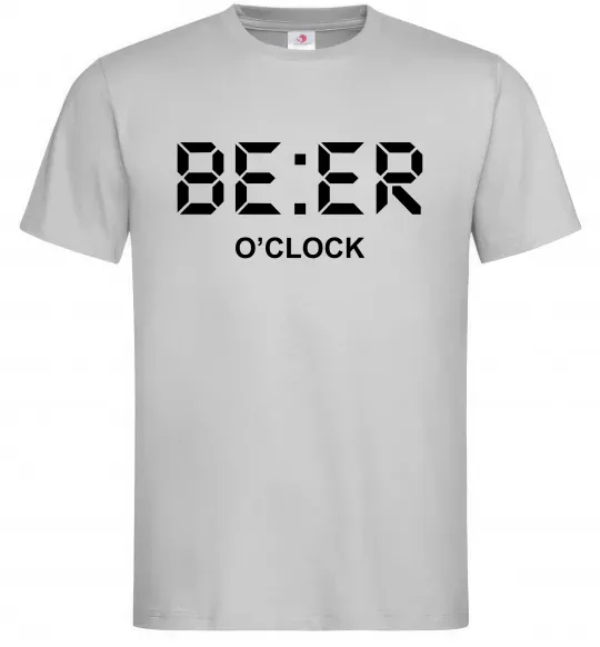 Мужская футболка BE ER O`clock Серый фото