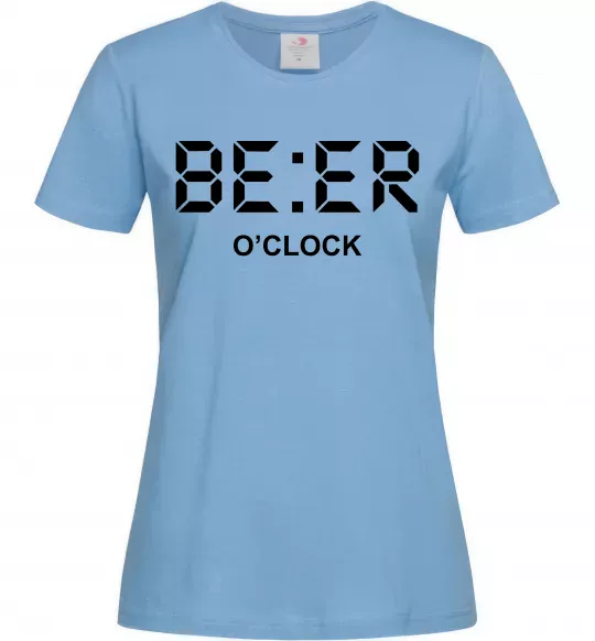 Женская футболка BE ER O`clock Голубой фото