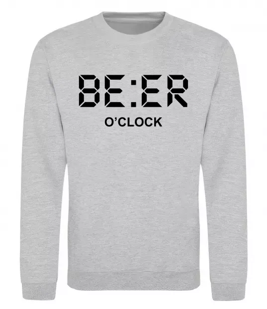 Свитшот BE ER O`clock Серый меланж фото