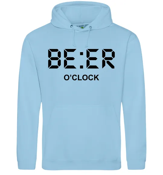 Мужская толстовка (худи) BE ER O`clock Голубой фото