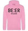 Женская толстовка (худи) BE ER O`clock Розовый фото