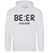 Женская толстовка (худи) BE ER O`clock Серый меланж фото