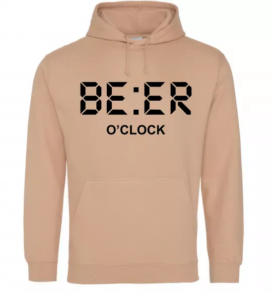 Женская толстовка (худи) BE ER O`clock Песочный фото