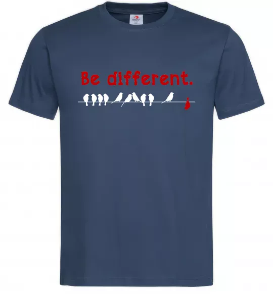 Мужская футболка Be different Темно-синий фото