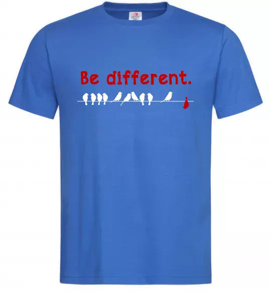 Мужская футболка Be different Ярко-синий фото