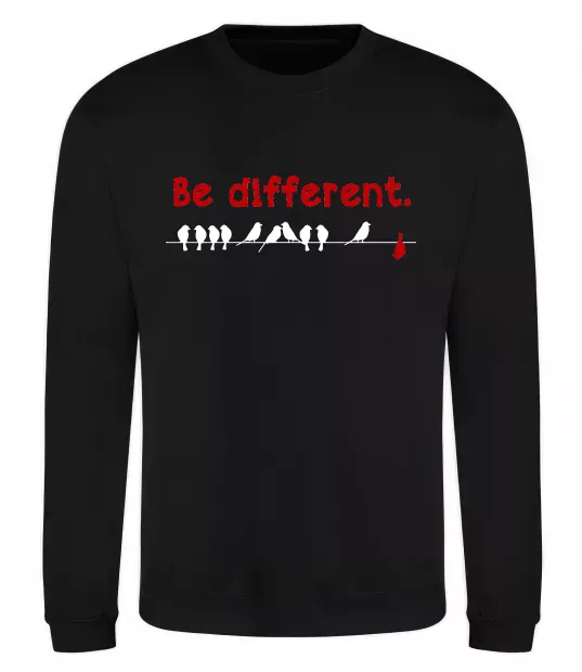 Світшот Be different Чорний фото