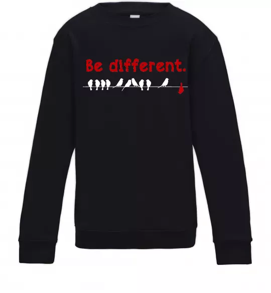 Детский Свитшот Be different Черный фото