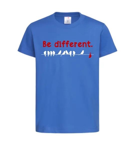 Детская футболка Be different Ярко-синий фото