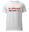 Мужская премиум футболка Be different Белый фото