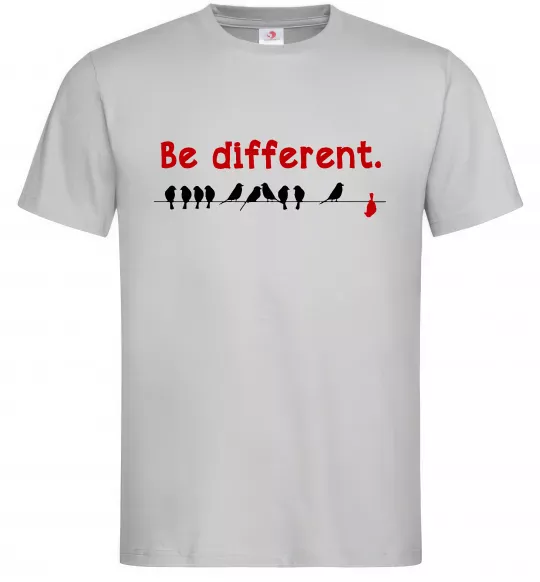 Мужская футболка Be different Серый фото