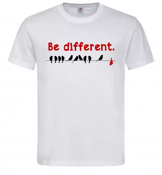 Мужская футболка Be different Белый фото