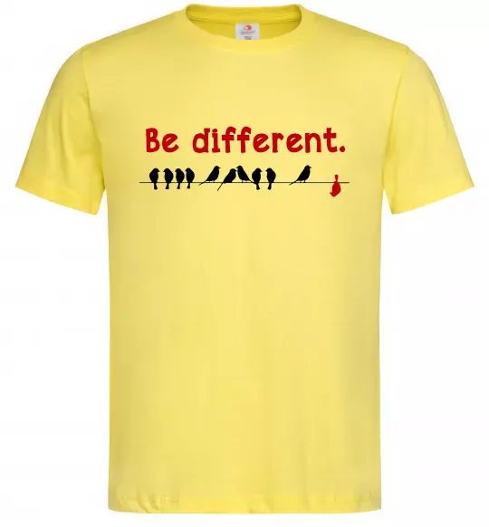 Мужская футболка Be different Лимонный фото