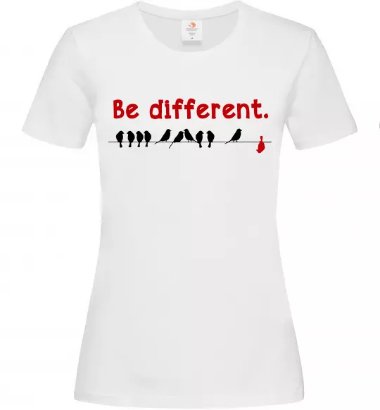 Жіноча футболка Be different Білий фото
