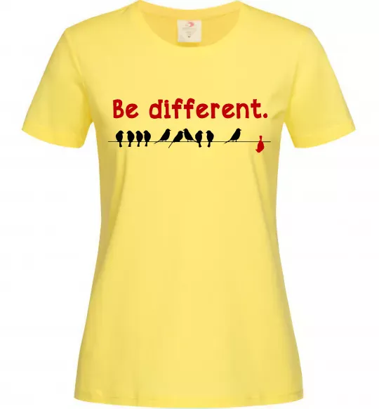 Жіноча футболка Be different Лимонний фото