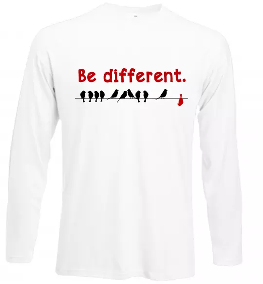 Лонгслів Be different Білий фото