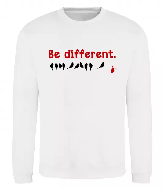 Світшот Be different Білий фото