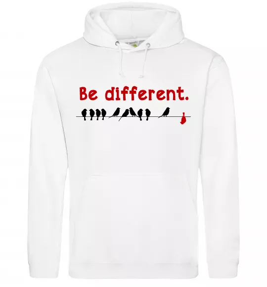 Мужская толстовка (худи) Be different Белый фото