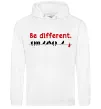 Мужская толстовка (худи) Be different Белый фото