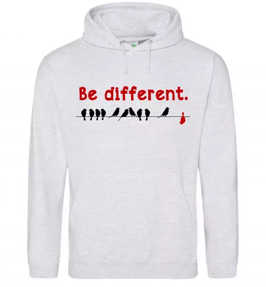 Мужская толстовка (худи) Be different Серый меланж фото