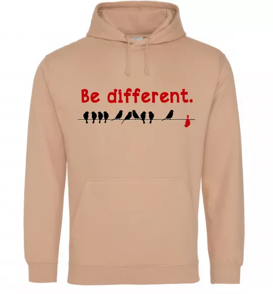 Мужская толстовка (худи) Be different Песочный фото