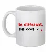 Чашка керамическая Be different Белый фото