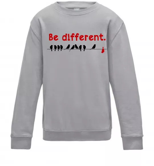 Детский Свитшот Be different Серый меланж фото