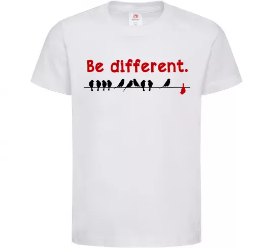 Детская футболка Be different Белый фото