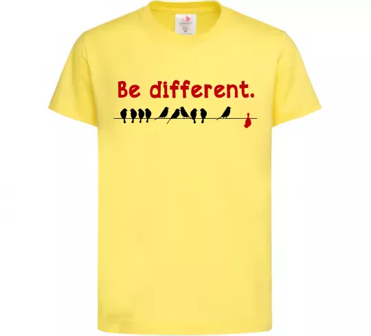 Детская футболка Be different Лимонный фото