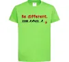 Детская футболка Be different Лаймовый фото