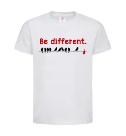 Дитяча футболка Be different Білий фото