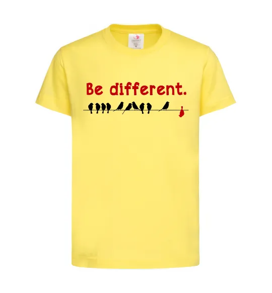Детская футболка Be different Лимонный фото