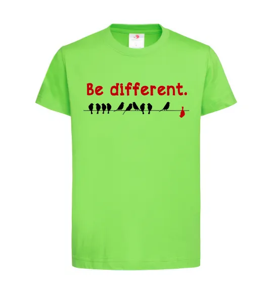 Детская футболка Be different Лаймовый фото