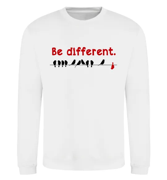 Свитшот Be different Белый фото