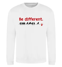 Світшот Be different Білий фото