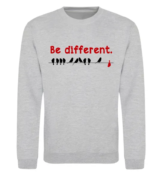 Свитшот Be different Серый меланж фото