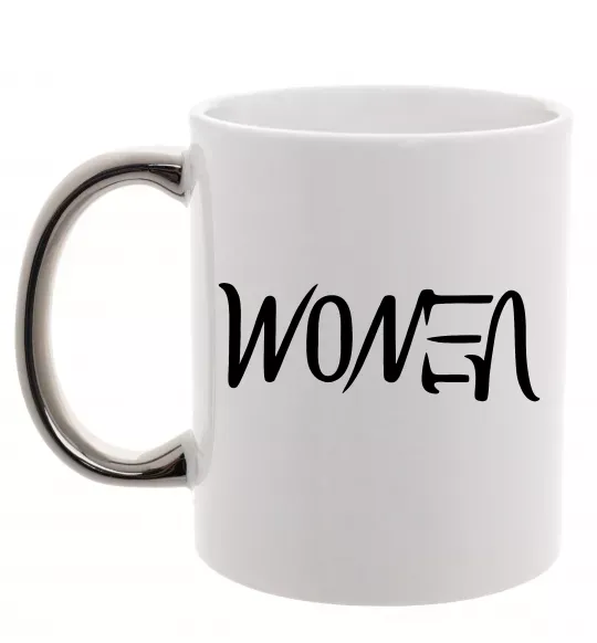 Чашка с цветной ручкой Women - venom Серебро фото