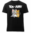 Мужская премиум футболка Tom and Jerry з написом Черный фото