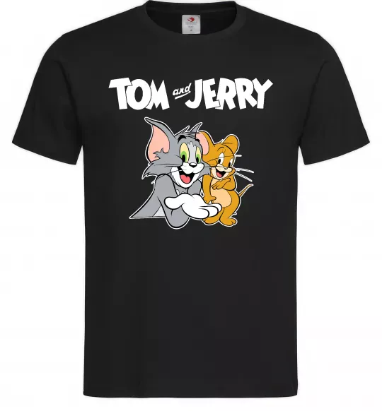 Мужская футболка Tom and Jerry з написом Черный фото