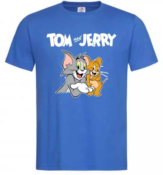 Мужская футболка Tom and Jerry з написом Ярко-синий фото