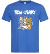 Мужская футболка Tom and Jerry з написом Ярко-синий фото
